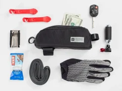 Trek Bikes Bontrager Adventure Top Tube Bag Black/Silver Flash Sale