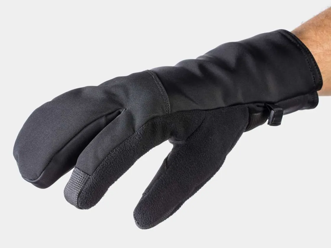 Trek Bikes Bontrager Velocis Softshell Split Finger Cycling Glove Black Clearance