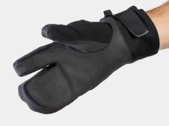 Trek Bikes Bontrager Velocis Softshell Split Finger Cycling Glove Black Clearance