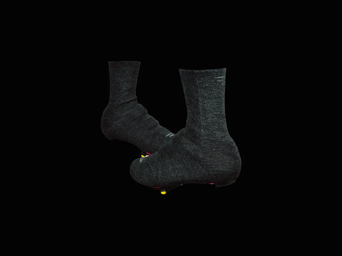 Trek Bikes DeFeet Slipstream Strada Wool 6" Shoe Cover Charcoal Hot