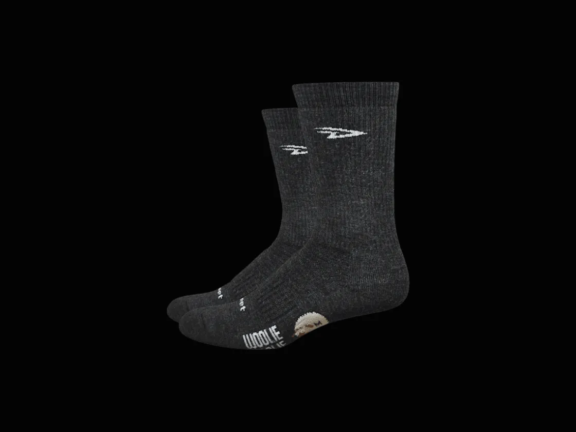 Trek Bikes DeFeet Woolie Boolie 6" D-Logo Socks Dark Grey Flash Sale