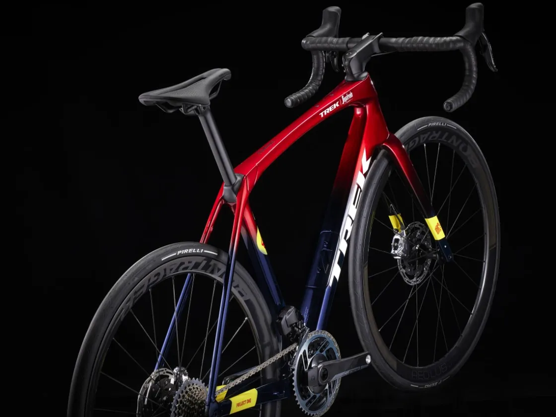 Trek Bikes Domane SLR 9 AXS Gen 4 Team Replica:Metallic Red Smoke to Blue Smoke Fade Online