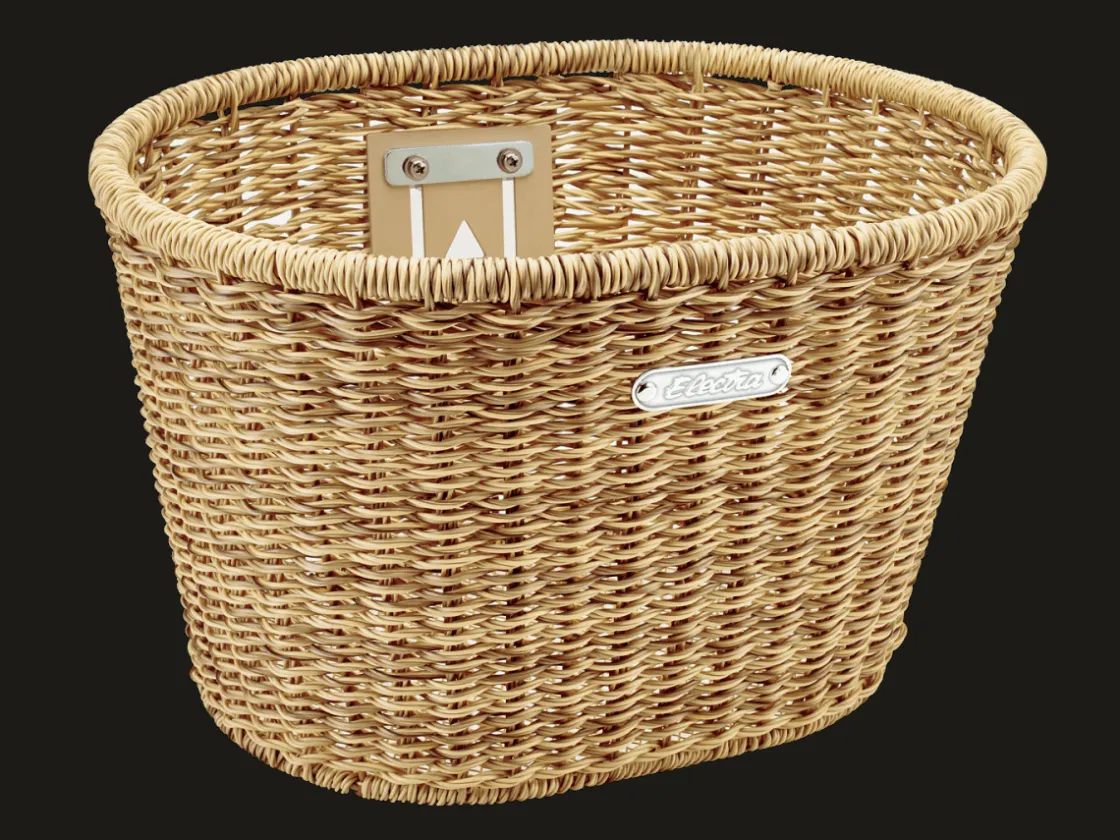 Trek Bikes Electra Woven Plastic Basket Natural Shop