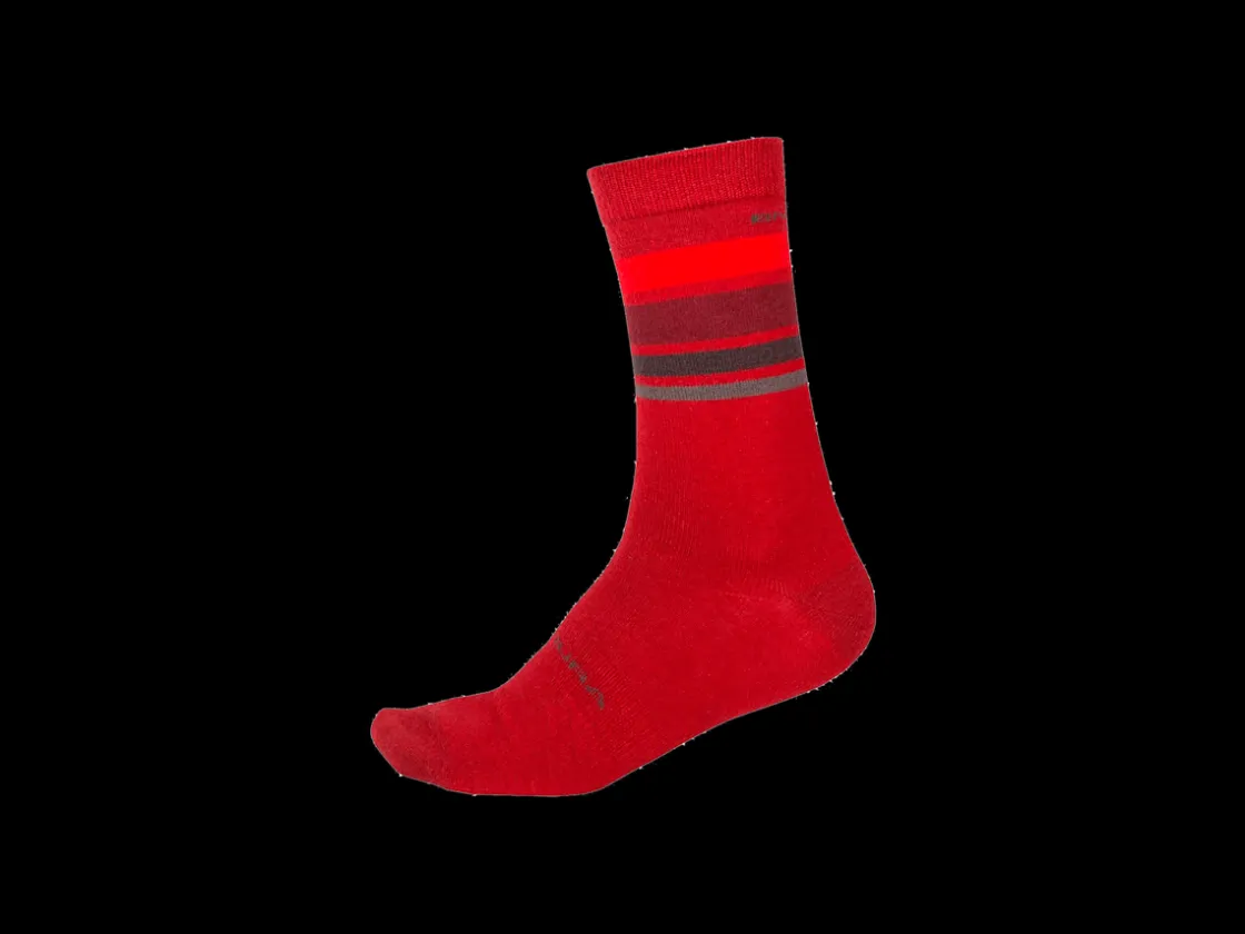 Trek Bikes Endura BaaBaa Merino Stripe Cycling Sock Fashion