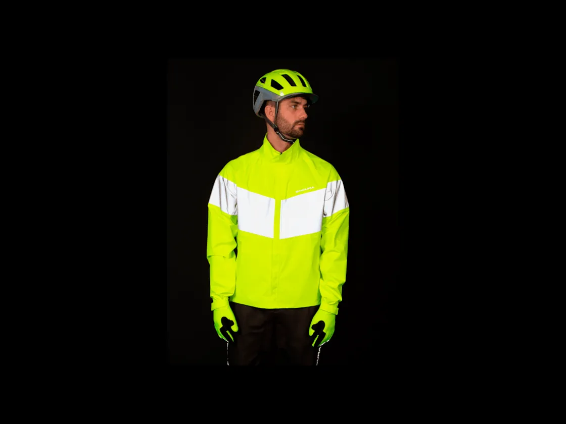 Trek Bikes Endura Urban Luminite EN1150 Waterproof Cycling Jacket Visibility Yellow Shop