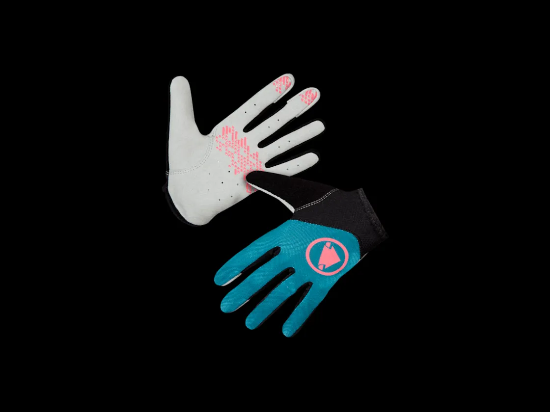 Trek Bikes Endura Women's Hummvee Lite Icon Mountain Bike Glove Dark Teal/Pink Hot