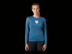 Trek Bikes Fox Racing LAB Head Ranger Women's Long Sleeve Mountain Bike Jersey Dark Blue Discount