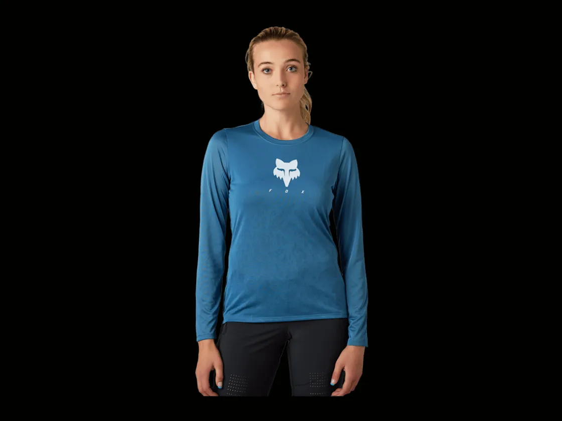 Trek Bikes Fox Racing LAB Head Ranger Women's Long Sleeve Mountain Bike Jersey Dark Blue Discount