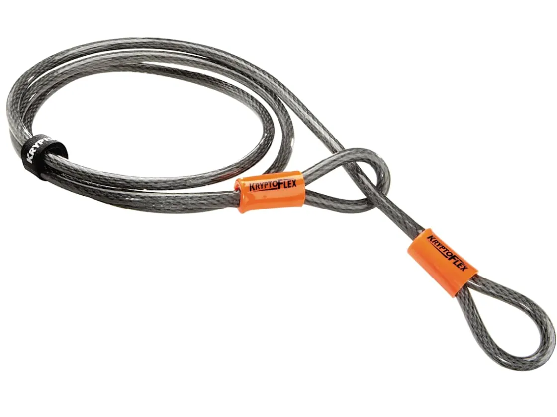 Trek Bikes Kryptonite KryptoFlex 710 Double Loop Cable Black/Orange Hot