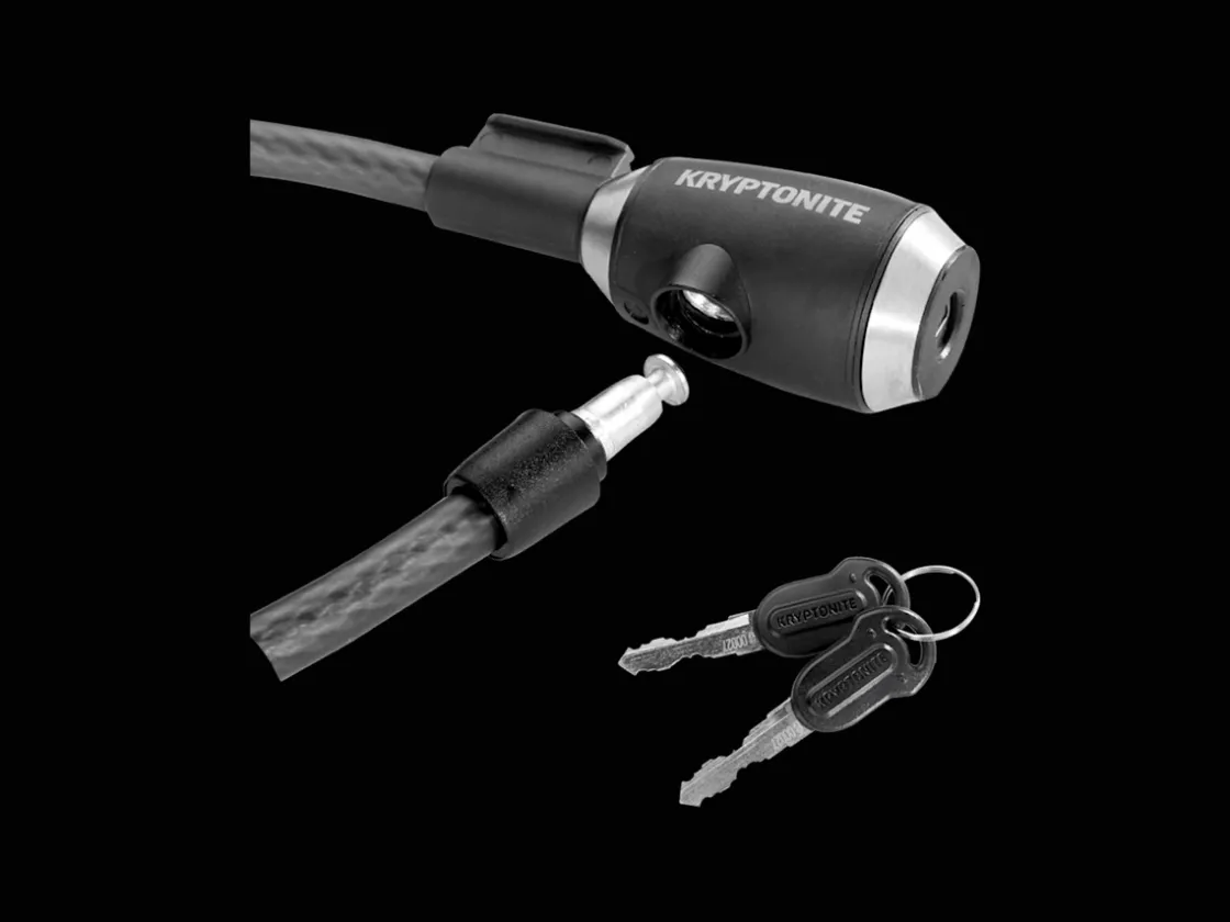 Trek Bikes Kryptonite KryptoFlex 1218 Key Cable Lock Black Cheap