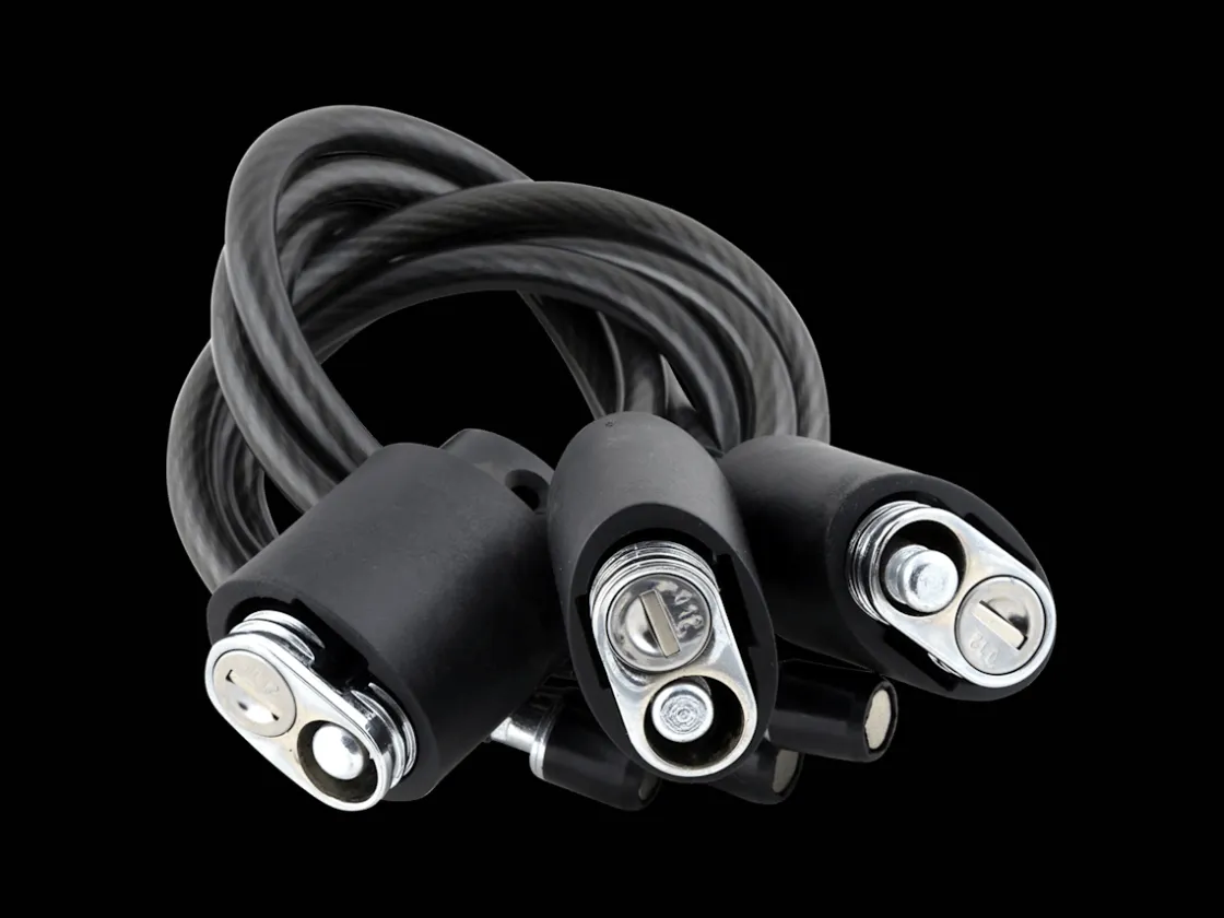 Trek Bikes Kuat Transfer 3-Bike Hitch Rack Cable Lock Kit Black New