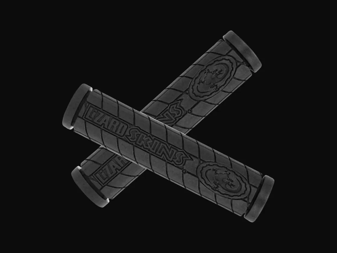 Trek Bikes Lizard Skins Single Compound Logo Grip Set Black Fashion