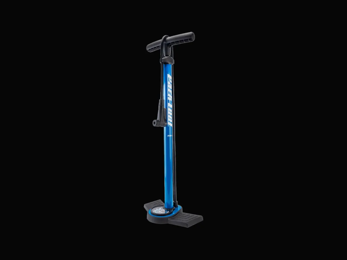 Trek Bikes Park Tool PFP-10 Home Mechanic Floor Pump Blue Shop