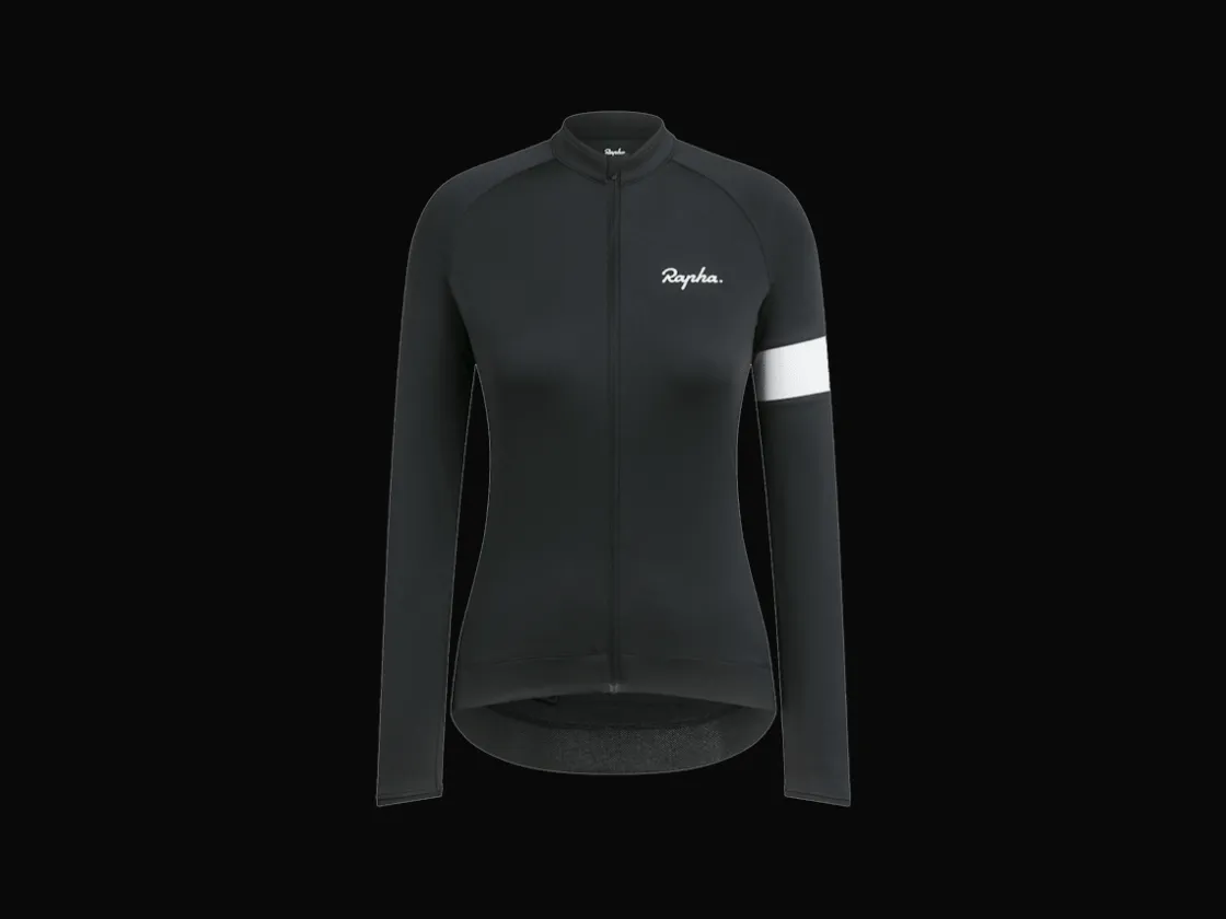 Trek Bikes Rapha Women's Core Long Sleeve Cycling Jersey Black Clearance