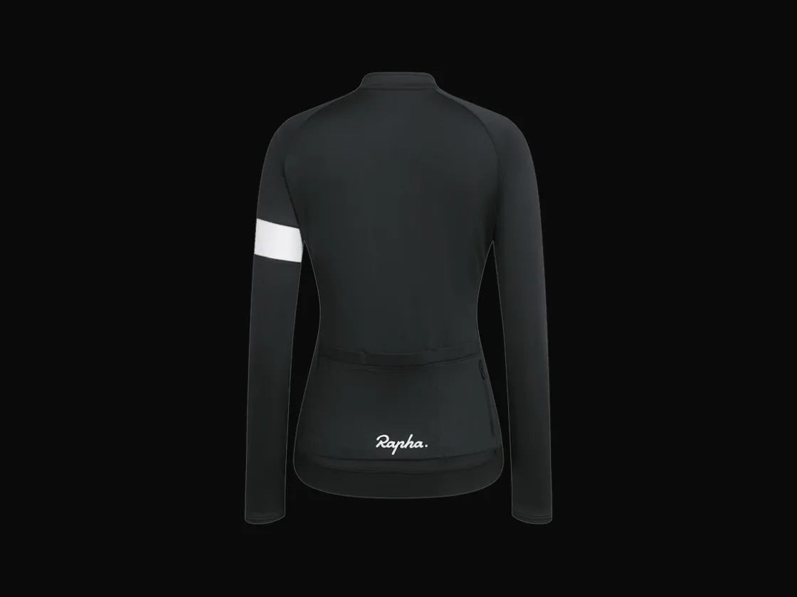 Trek Bikes Rapha Women's Core Long Sleeve Cycling Jersey Black Clearance