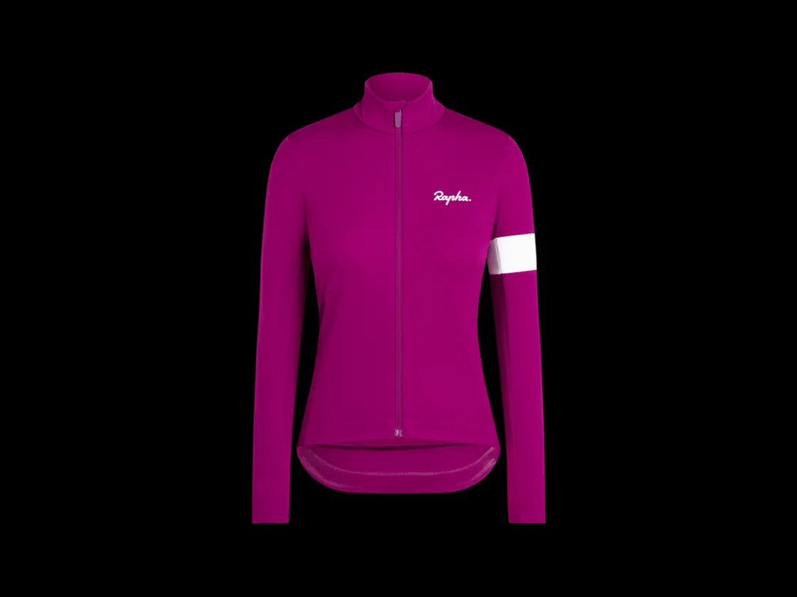 Trek Bikes Rapha Women's Core Winter Cycling Jacket Dark Pink Cheap
