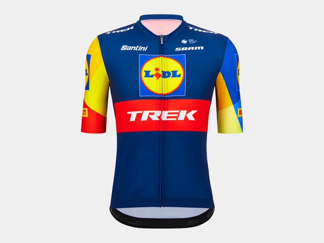 Trek Bikes Santini Lidl-Trek Replica Race Jersey Dark Blue/Yellow New