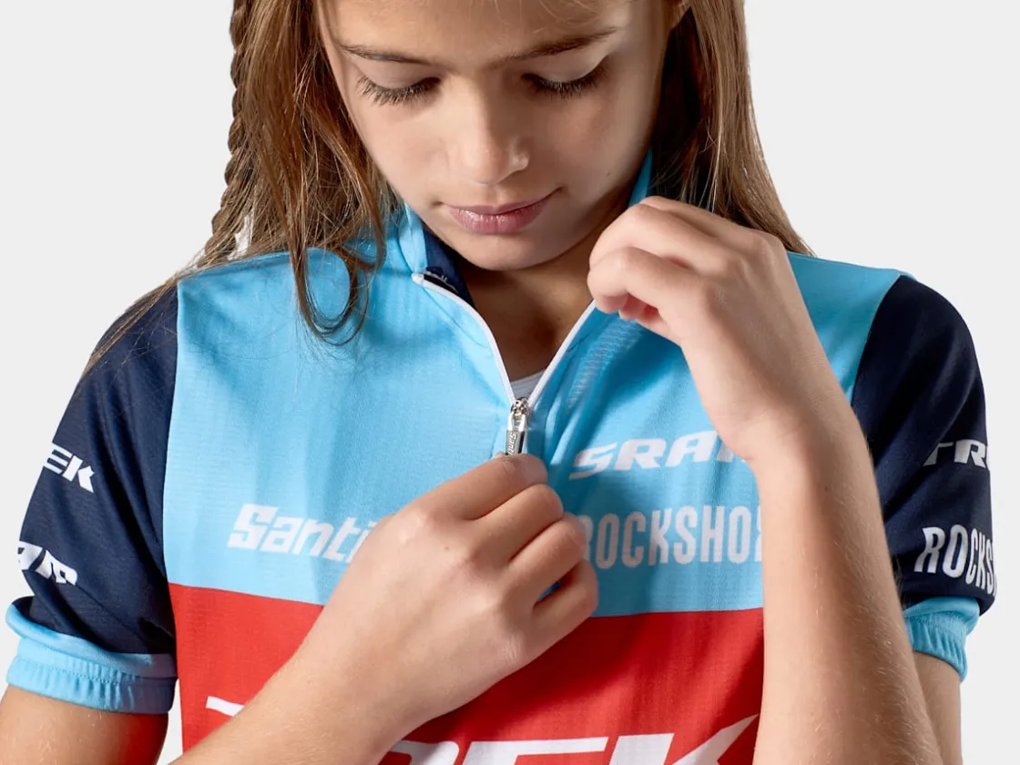 Trek Bikes Santini Trek Factory Racing XC Team Replica Kids' Cycling Jersey Dark Blue/Azure Shop