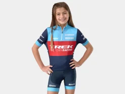 Trek Bikes Santini Trek Factory Racing XC Team Replica Kids' Bib Short Dark Blue/Azure Hot