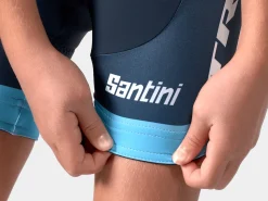 Trek Bikes Santini Trek Factory Racing XC Team Replica Kids' Bib Short Dark Blue/Azure Hot