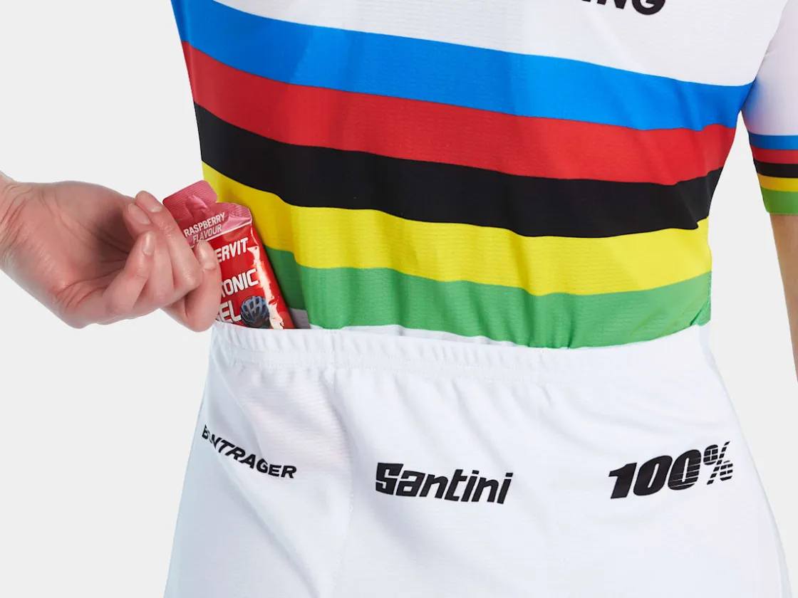 Trek Bikes Santini Trek Factory Racing Women's Replica World Champion Cycling Jersey White/Yellow Best Sale