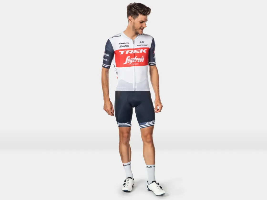 Trek Bikes Santini Trek-Segafredo Men's Team Jersey White/Dark Blue Cheap