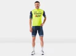 Trek Bikes Santini Trek-Segafredo Men's Team Training Replica Jersey Radioactive Yellow/Dark Blue Fashion