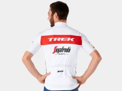 Trek Bikes Santini Trek-Segafredo Men's Team Replica Race Jersey White/Red Cheap