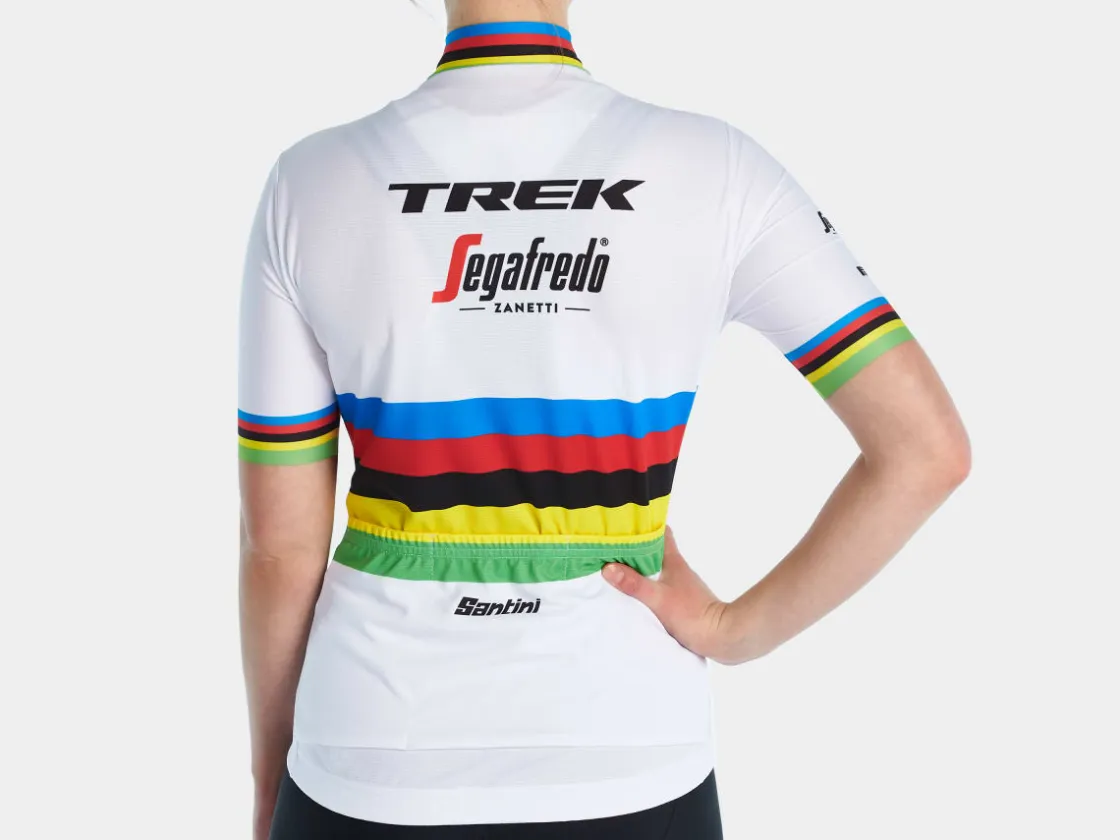 Trek Bikes Santini Trek-Segafredo Women's Replica World Champion Cycling Jersey White/Yellow Fashion