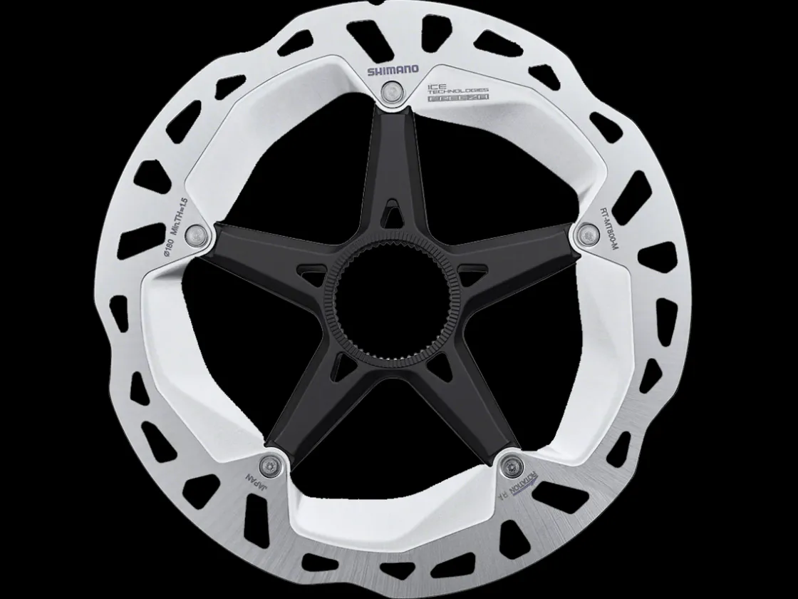 Trek Bikes Shimano Deore XT MT800 Centerlock Disc Brake Rotor with External-Notched Lockring Silver/Black Shop