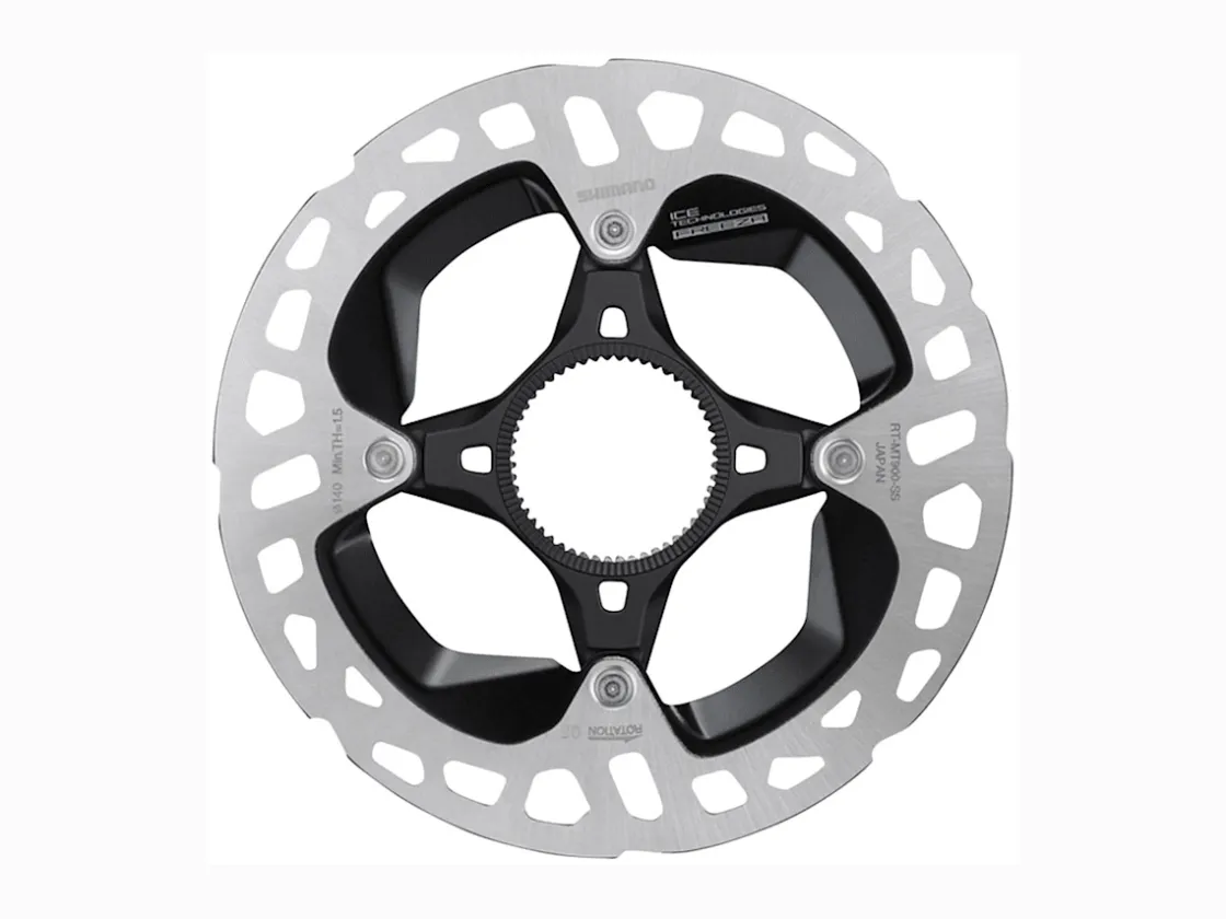 Trek Bikes Shimano XTR MT900 Centerlock Disc Brake Rotor with External-Notched Lockring Silver/Black Fashion