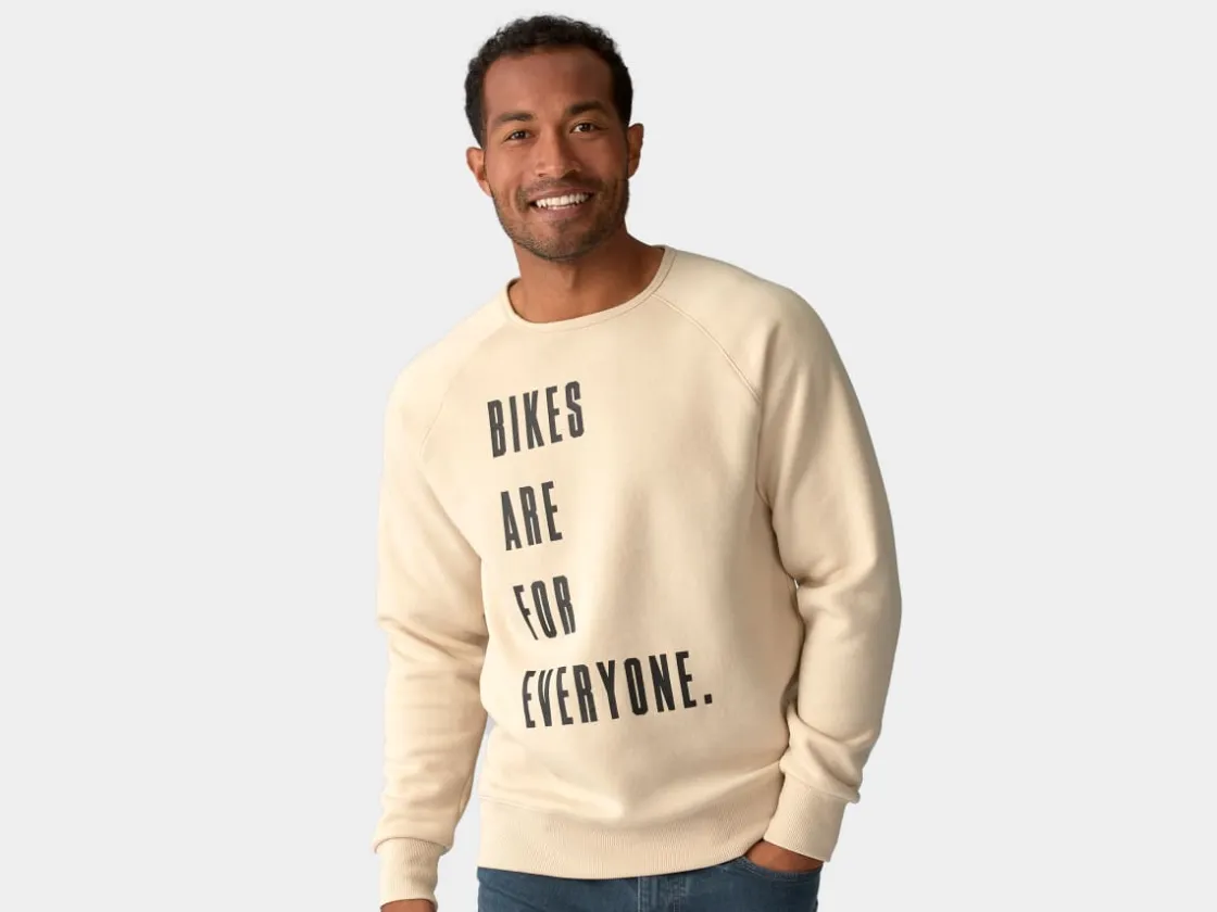 Trek Bikes Trek Everyone Crewneck Unisex Sweatshirt Cream Clearance